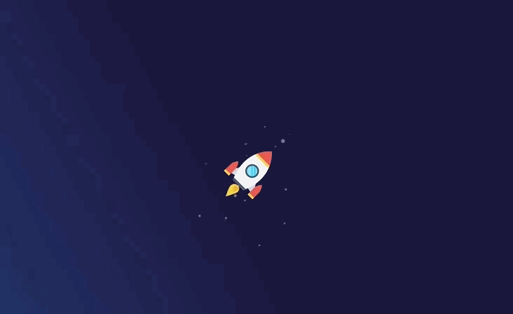 Space rocket animation